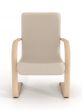 leather armchair on a white background. 3D image.