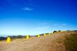 Yellow posts in Madeira mountains