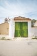 green door and church