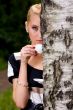 Beautiful young woman and coffee