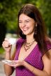 Beautiful young woman and coffee