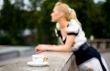 Beautiful young woman and coffee