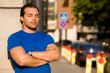 Caucasian man standing on the streets