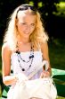 Lovely young woman with handbag