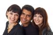 three happy friends