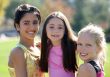 Three smiling girls