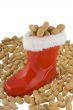 red boot with peanuts
