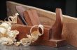 shaving and wooden plane