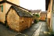 Small street and shed in French village