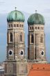 Towers of Frauenkirche Cathedral Church in Munich