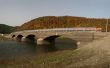 German Edersee with normally lost bridge Asel