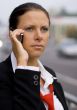 businesswoman talking by mobile phone