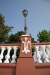 street lamp on balustrade