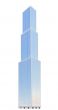 skyscraper over white