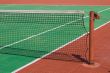 Tennis court with a net