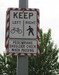 cyclist and pedestrian sign