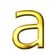 3D Golden Letter a