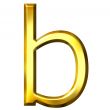 3D Golden Letter b