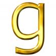 3D Golden Letter g