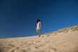 model on the sand