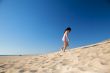 walking up the sand