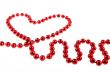 Heart from a red pearl necklace