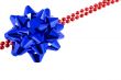 Christmas decoration with a red pearl necklace