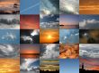 Digital Composite With 25 Pictures Of The Sky