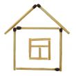 Small house from matches