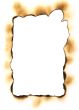 Frame made of a burnt paper