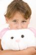 little girl with teddy bear