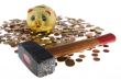 Piggy bank with small change