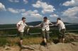 Male triplets on tour