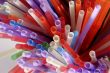 multicolored straws