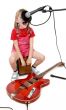 girl in audio studio