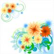 Floral design elements, corner