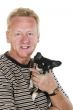 Man with his little dog