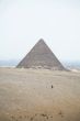 walking to pyramid