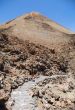 walking down the volcano