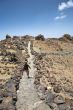walking on volcanic path