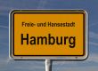 General city entry sign of Hamburg