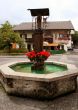 Bavarian fountain in Garmisch-Partenkirchen
