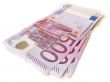 stack of european currency isolated