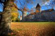 Autumn park in the old city