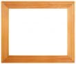 Simple wooden frame on white