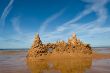 Sand castle at the beach