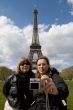 Tourists at the Eiffel tower