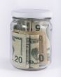 money in a glass jar