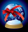 snow globe ribbon