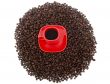 Coffee, red cup with coffee beans